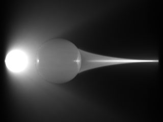 Photon beams for caustics - final render in RenderMan.