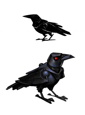 Crow sketches.