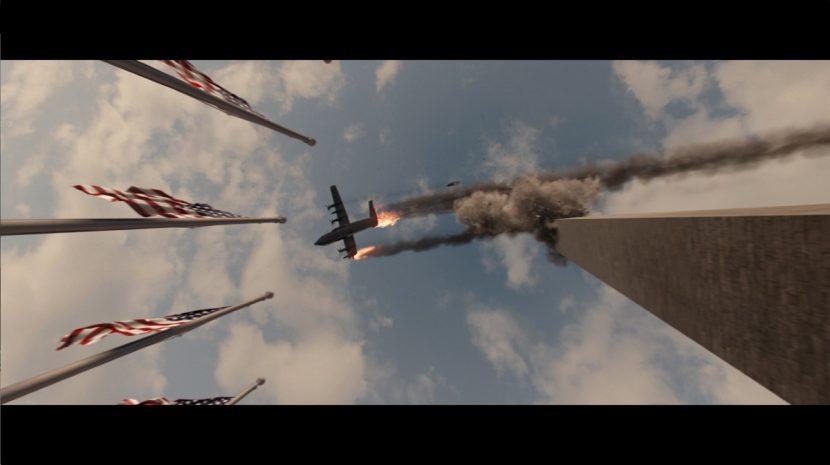 The AC-130 hits the Washington Monument.