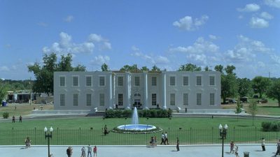 Original plate - the extent of the White House built in Louisiana.