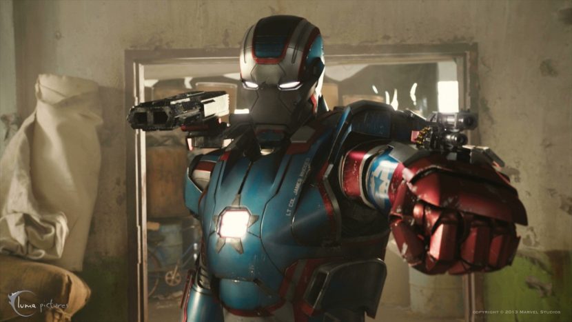 Luma Pictures worked on several Iron Patriot and Iron Man shots.