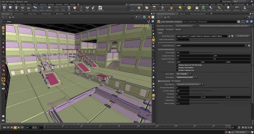 Houdini game level generator.
