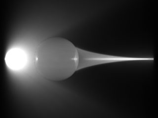 Photon beams for caustics - final render in RenderMan.
