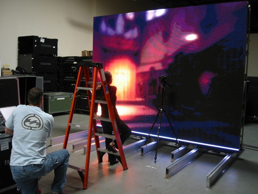 actor in front of test panel