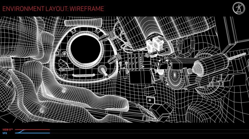 Environment layout: wireframe.