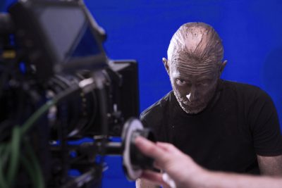 Thom Yorke on set.