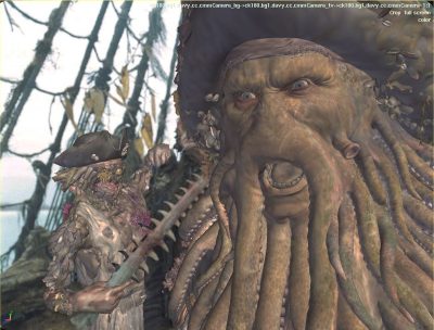 The character Davy Jones is one of several VFX creations benefiting from Zeno.