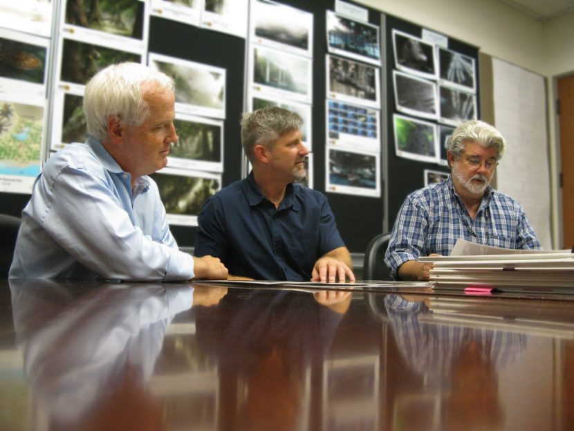 From left: Tom Fitzgerald, Bill George and George Lucas