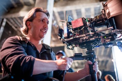 Director Stuart Beattie on the set of I, Frankenstein.