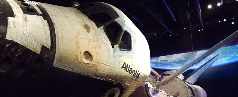 The Space Shuttle Atlantis attraction at Kennedy Space Center.
