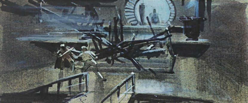 Luke cuts its "ties" and the gantry crashes to the ground – Carnon