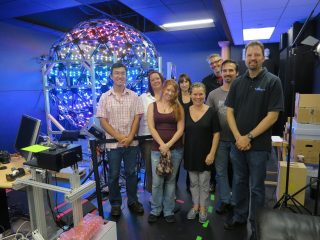 Imelda (centre) and the iCT crew - (Paul Debevec Right)