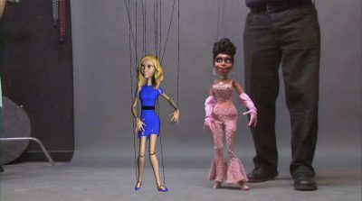 CG marionette with live action reference.