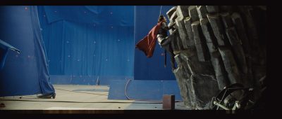 Framestore's other effects on the film included extensive environment work, including this shot of Vlad returning to the master vampire's cave. This image is the original bluescreen plate. 