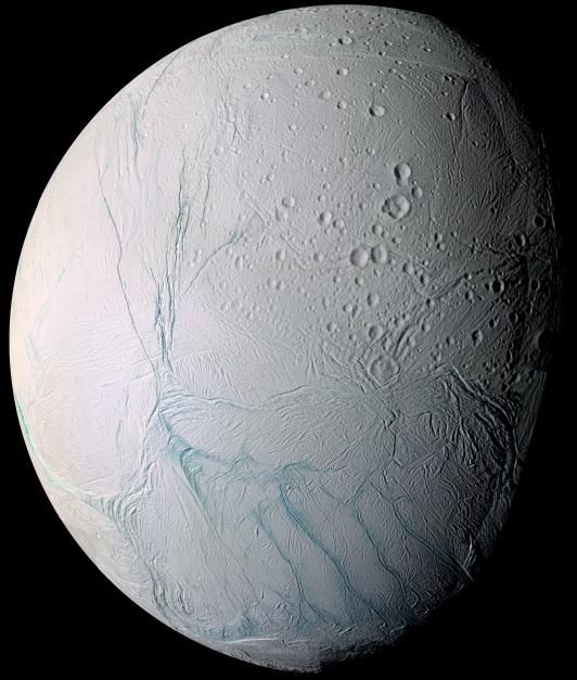 Another view of Enceladus captured by Cassini.