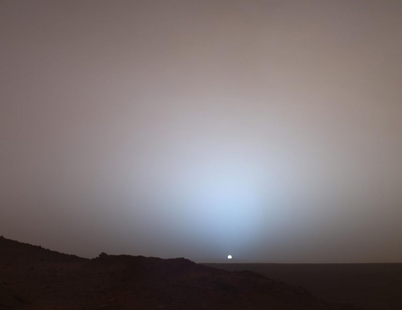A Mars sunset taken by the Spirit rover.