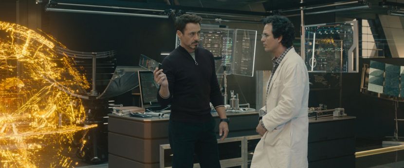 J.A.R.V.I.S' hologram in Stark's lab.