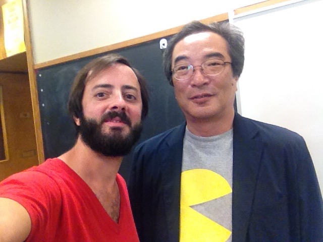 Jean got to meet Pac-Man creator Toru Iwatani, who actually appears in the feature film.