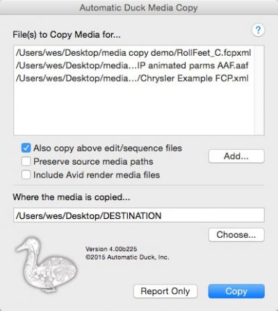 Automatic Duck Media Copy