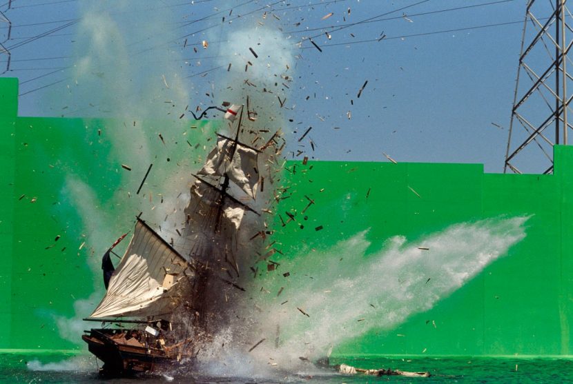 Behind the scenes of the Pirates of the Caribbean shoot.