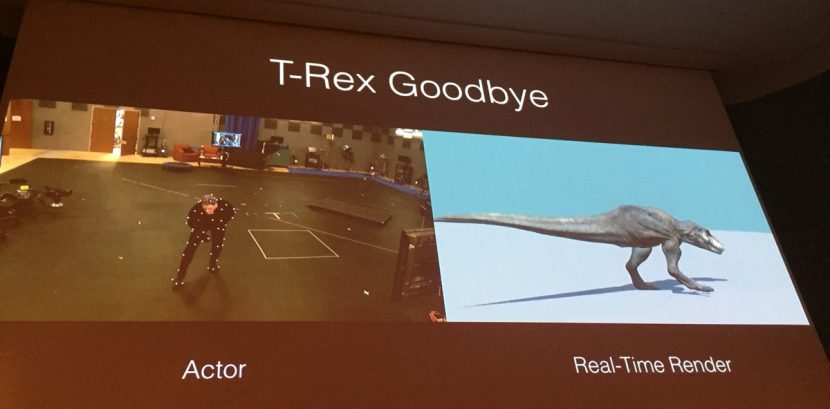 The T-Rex says goodbye.