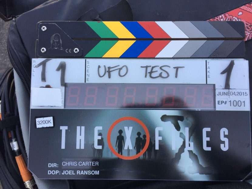 VFX supervisor William Powloski's 'UFO Test' photo taken on day one of the new X-Files photography.