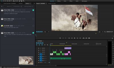 What the task list looks like in Frame.io's new Premiere Pro CC panel.