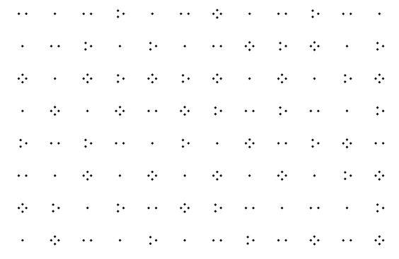 Example of the printed pattern the computer reads on the non-rigid surface